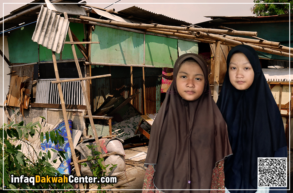 Rumah Yatim Piatu Santri Tahfizh Qur’an ini Doyong Terancam Ambruk. Ayo